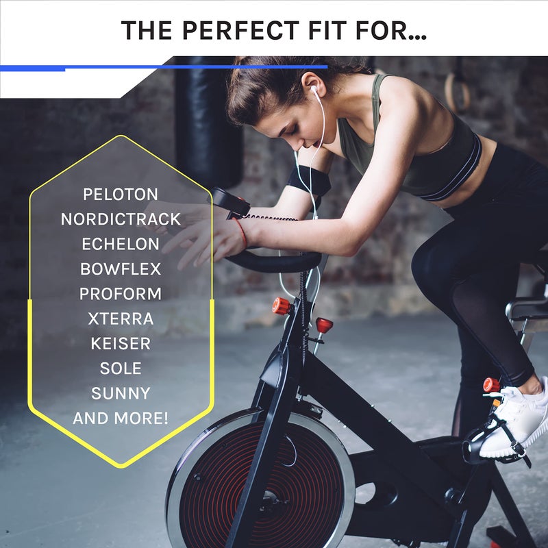 Domain Cycling Gel Bike Seat Cushion- Secure Peloton Fit for Smooth Stable Rides- Non-Slip for Exercise Bikes, Padded Bike Cushion Seat Cover for Men or Women Comfort (Black) - Image 3